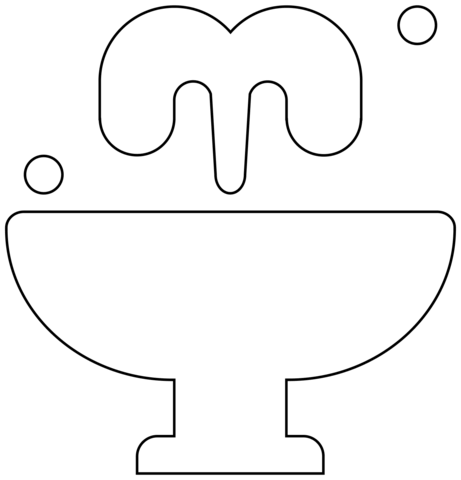 Fountain Emoji Coloring Page